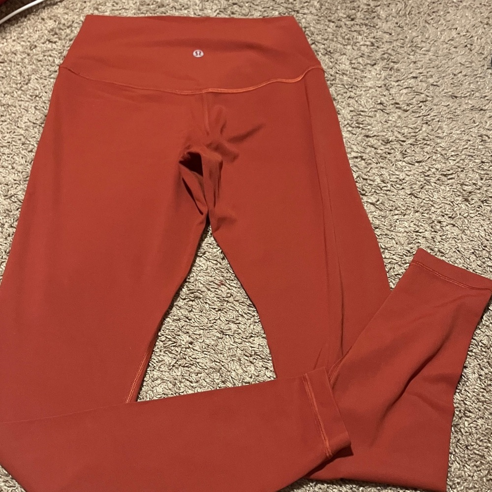 High-Waist Rust Lululemon Leggings - Picture 2 of 3